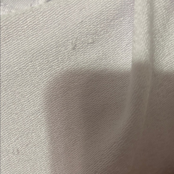 Workshop hooded sweatshirt. White, red and navy quarter zip. Med. 2 call outs. - Picture 8 of 11